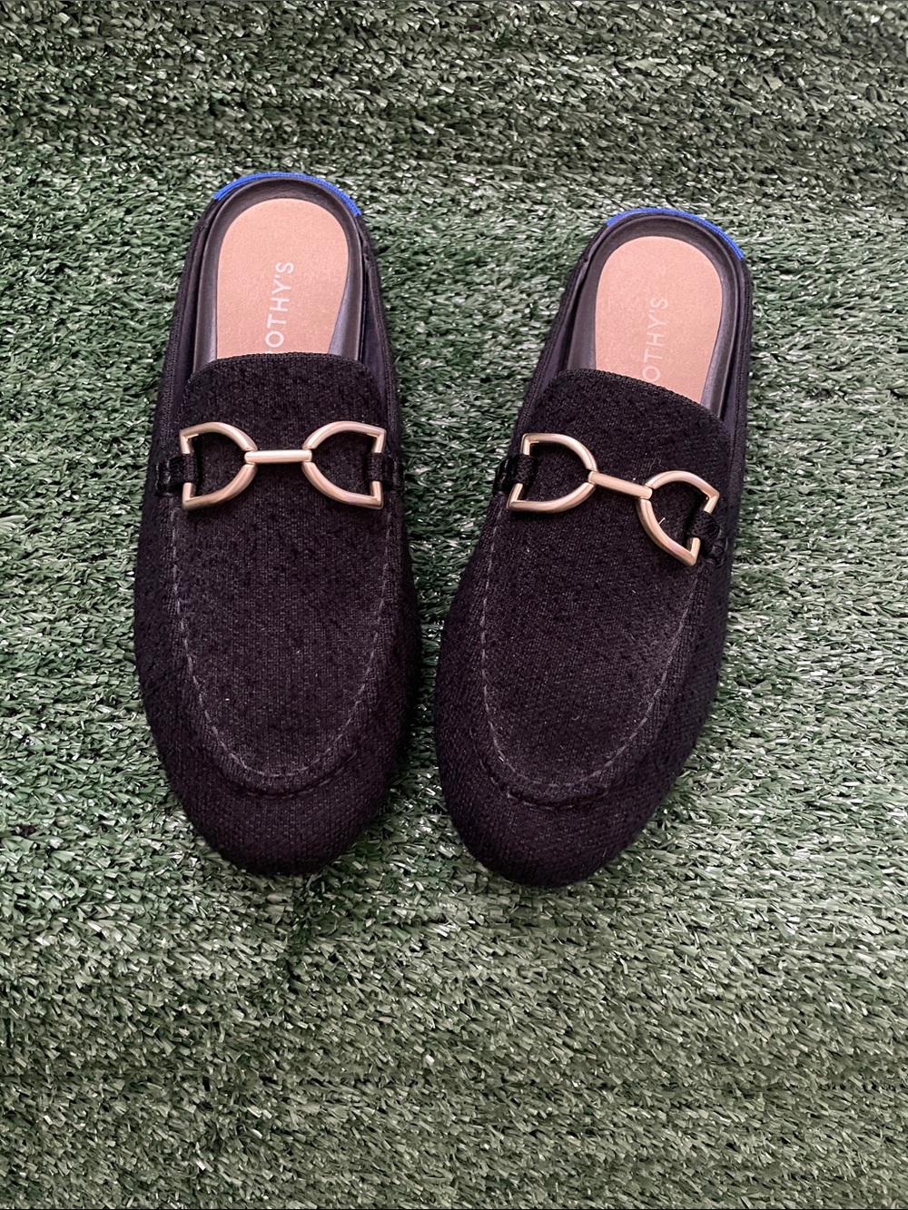 Rothy's The Double Bit Loafer Mule Women’s 8 Black Slip On Shoes